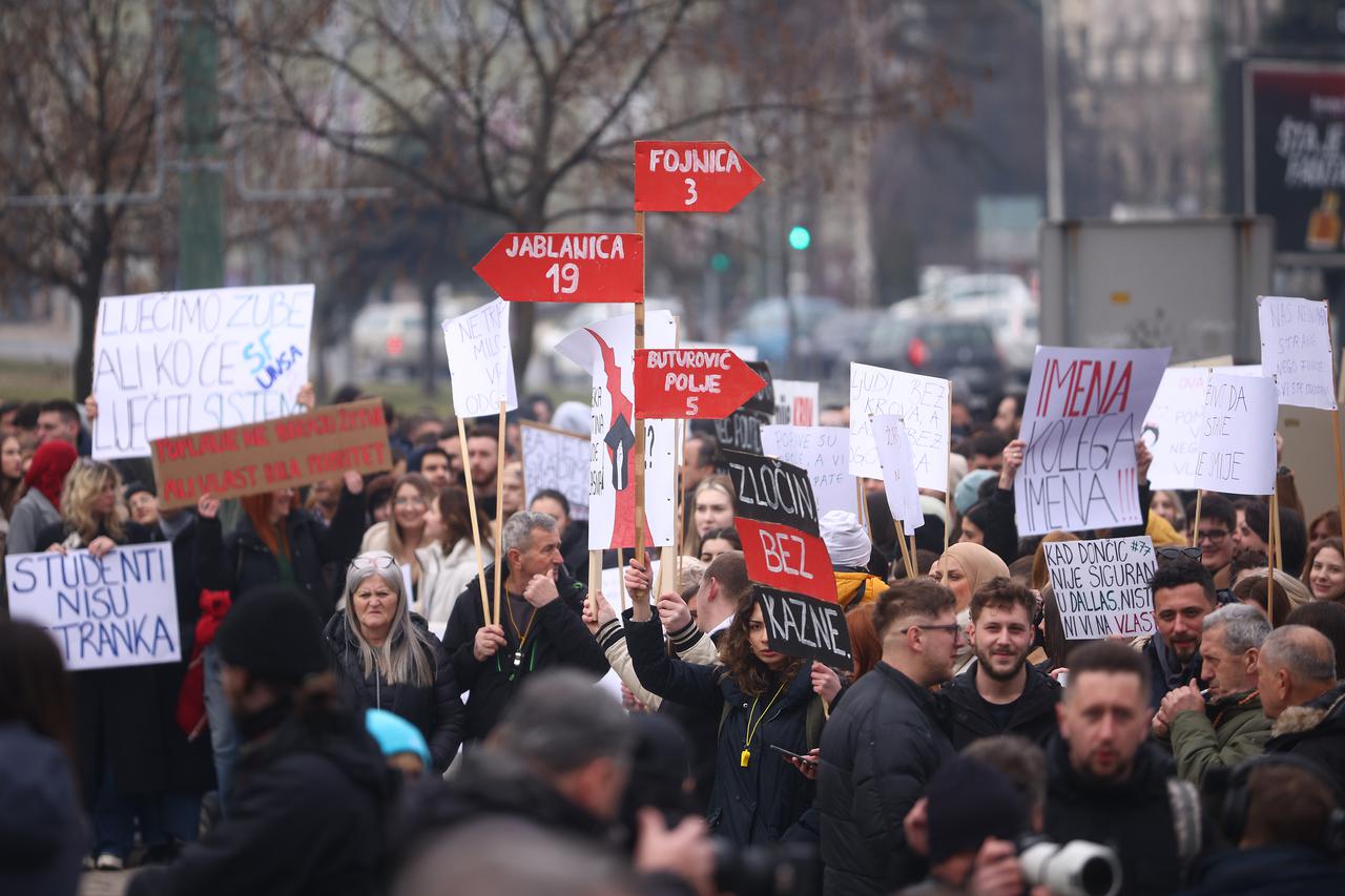 Prosvjedi studenata u Sarajevu zbog poplava u Jablanici