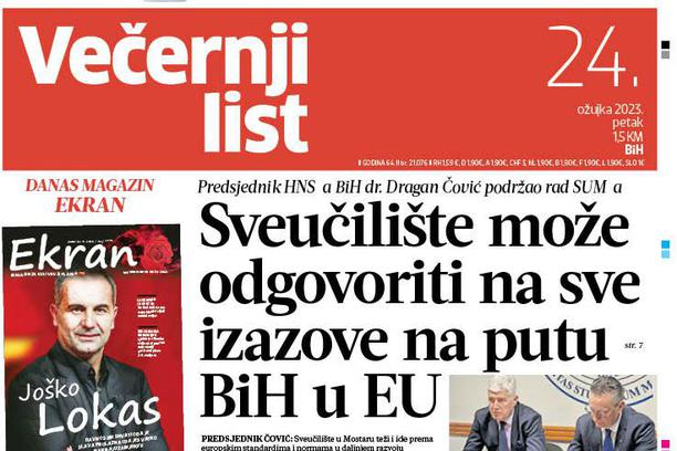 Najnovije Vijesti 23.03.2023 | Www.vecernji.ba