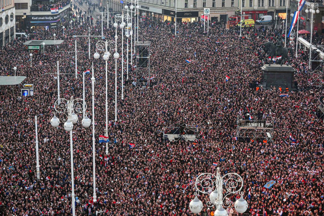 Doček rukometaša u Zagreb