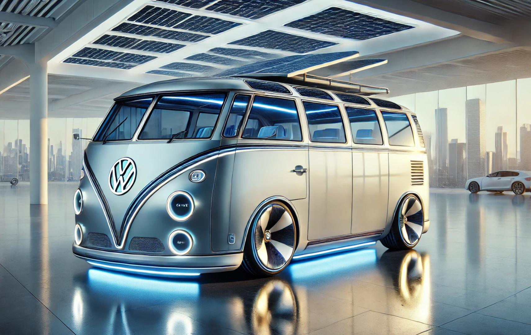 Simbol hipi pokreta Volkswagen T1 (hipi kombi) zadržao je svoj klasični šarm, a opet se uklapa u eksterijer futurističkog svijeta.

